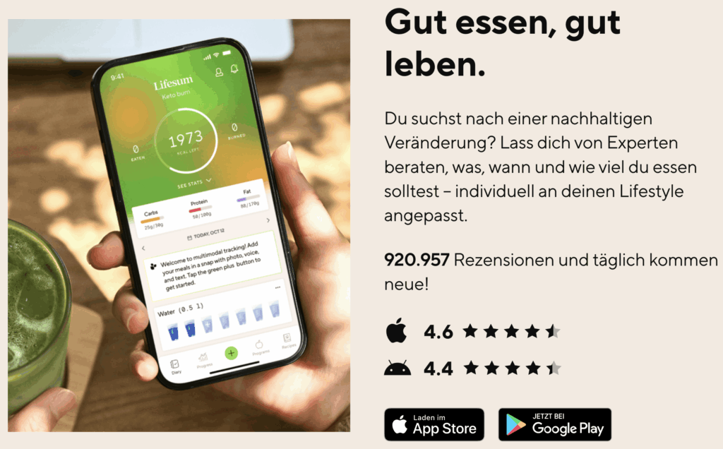 Lifesum Website