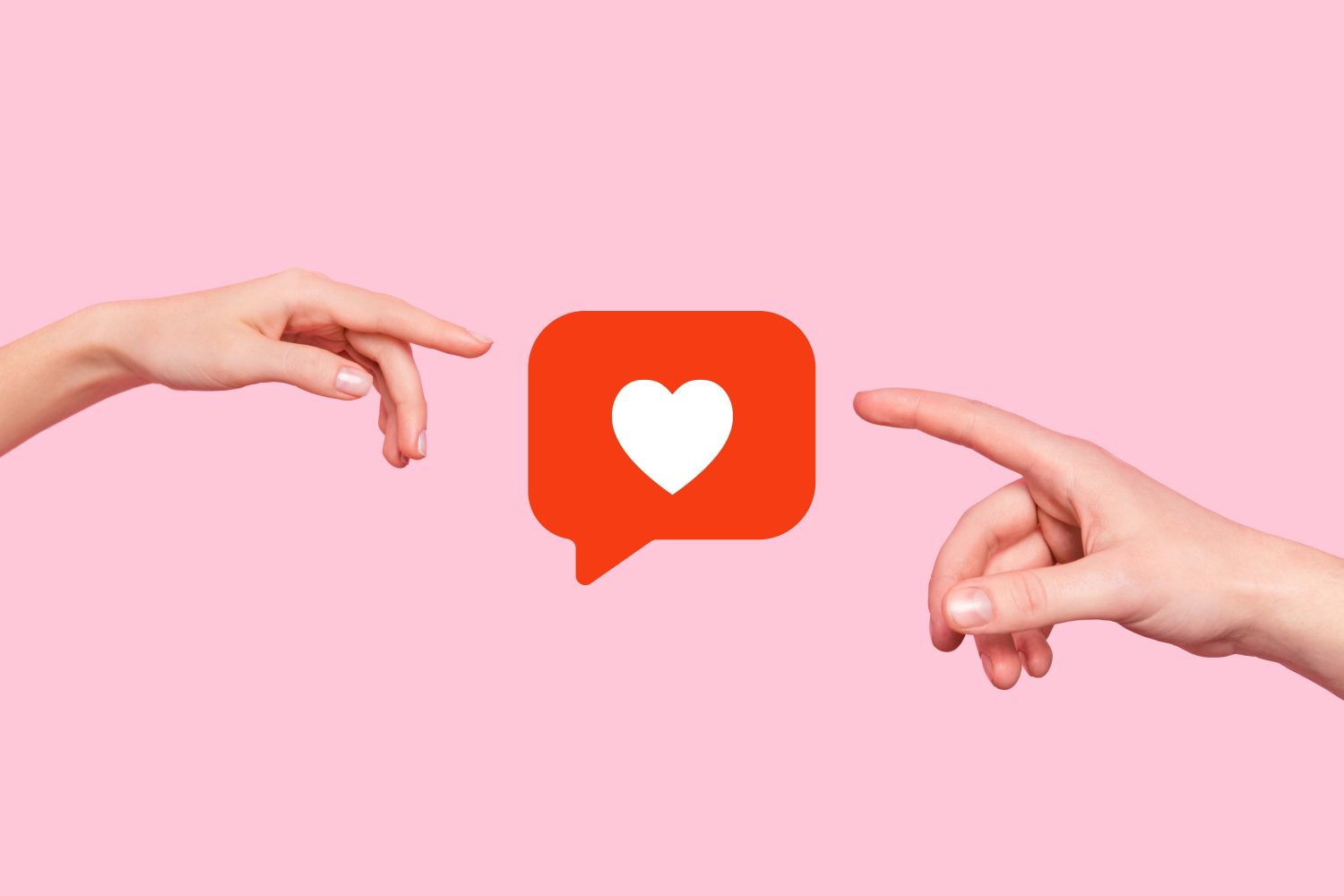 Online-Dating: zwei Menschen finden über eine Dating-Plattform zueinander