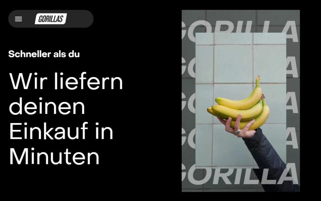gorillas Webseite