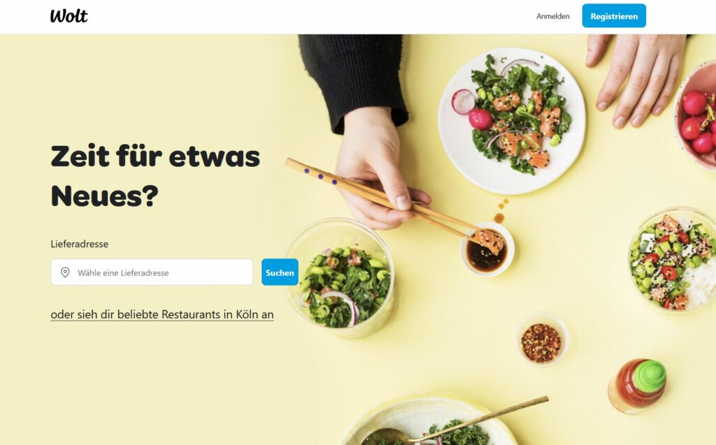 wolt webseite