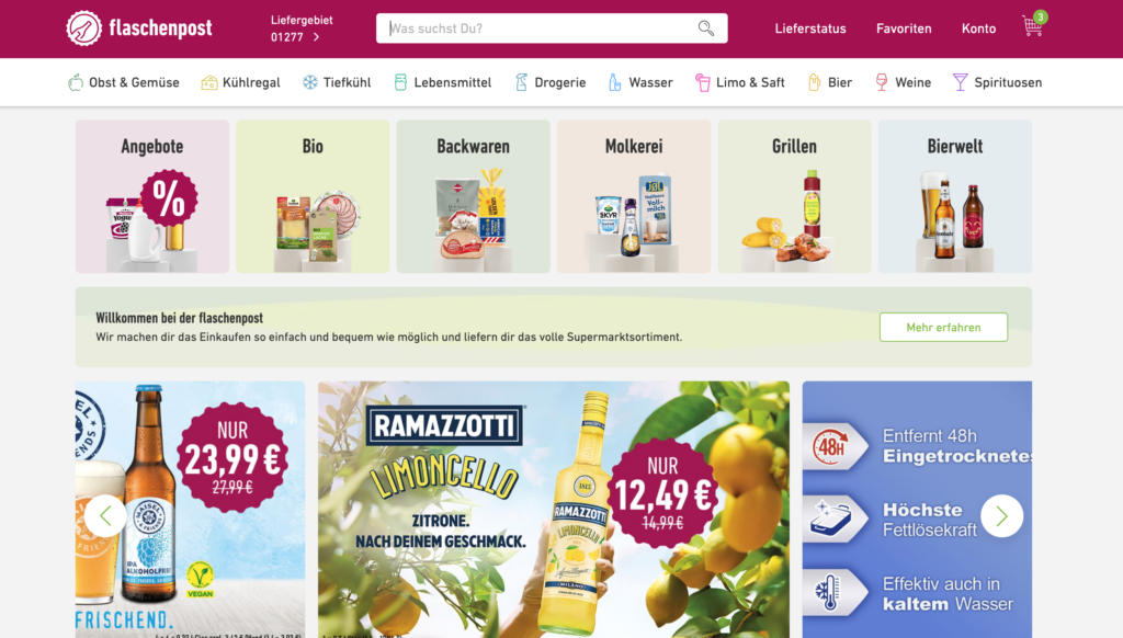 flaschenpost Webseite