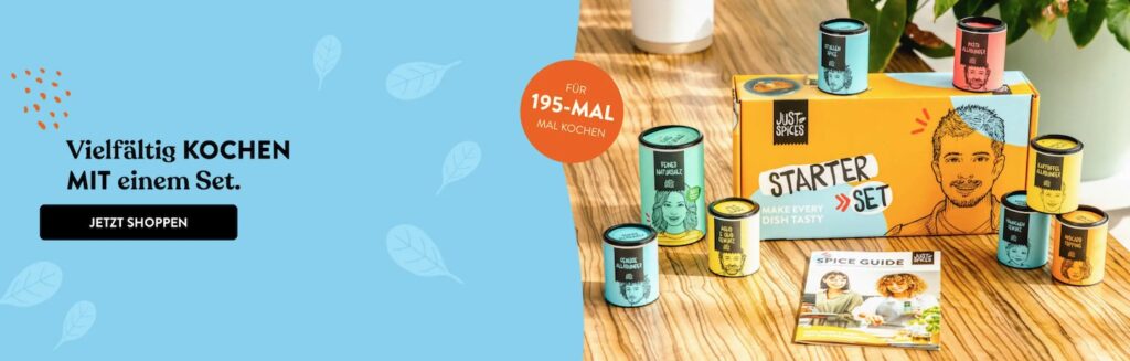 Just Spices Webseite